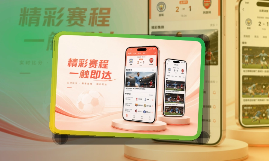 圆环亮点区 · 手机看赛入口 · 热门比赛更快进入界面展示